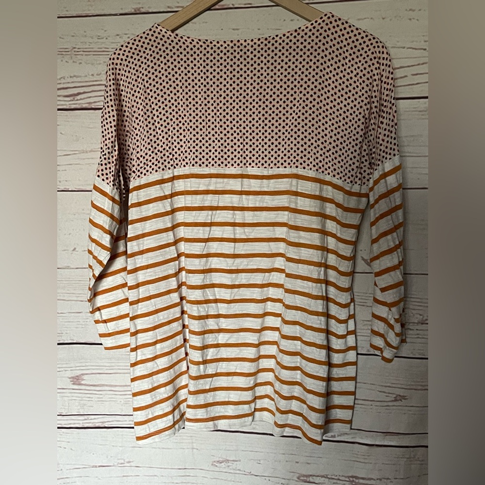 Anthropologie Postmark Split Pattern Top Size Lar… - image 2